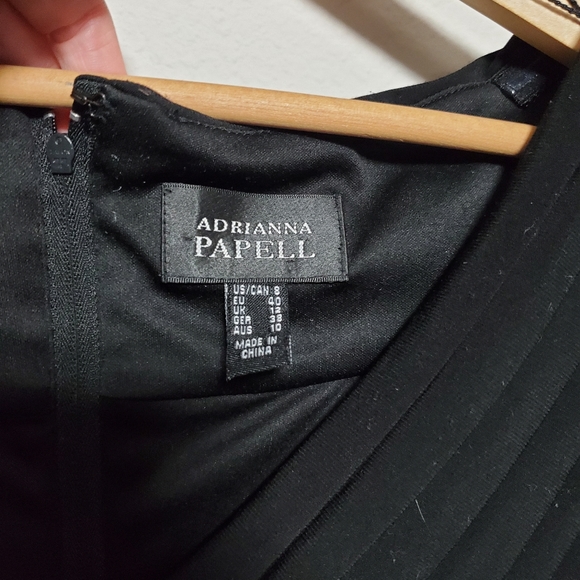 Adrianna Papell black dress women's size 8 cocktail party - Picture 5 of 8